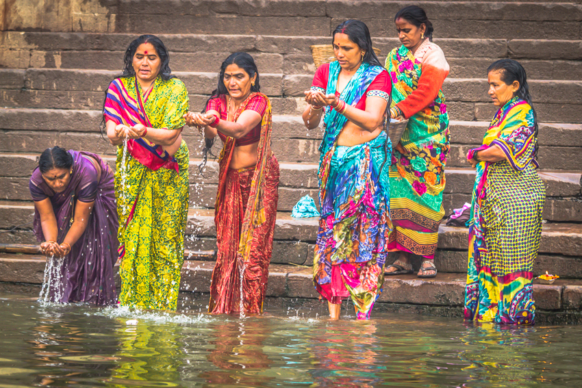 Bathing in the Ganges